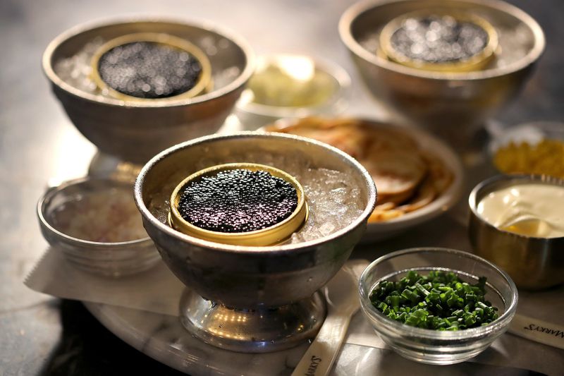 Caviar Service With Traditional Accompaniments Unsalted Butter And